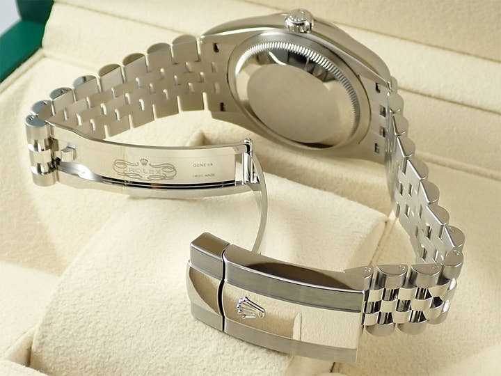 ロレックス デイトジャスト36 Ref.126234 ステンレススチール/ホワイトゴールド グリーンパーム文字盤 ジュビリーブレスレット 未使用 MU53L842