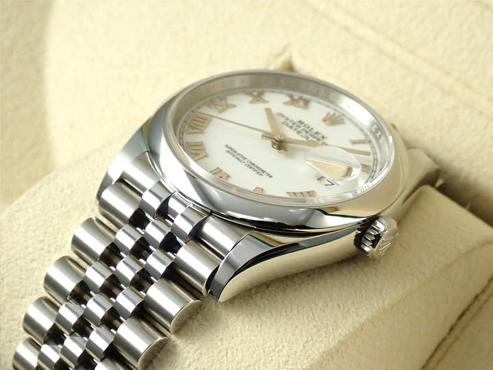 ロレックス デイトジャスト36 Ref.126200 ステンレススチール ホワイト文字盤 ジュビリーブレスレット 中古 461160Y2