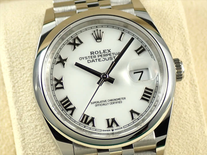 ロレックス デイトジャスト36 Ref.126200 ステンレススチール ホワイト文字盤 ジュビリーブレスレット 中古 461160Y2