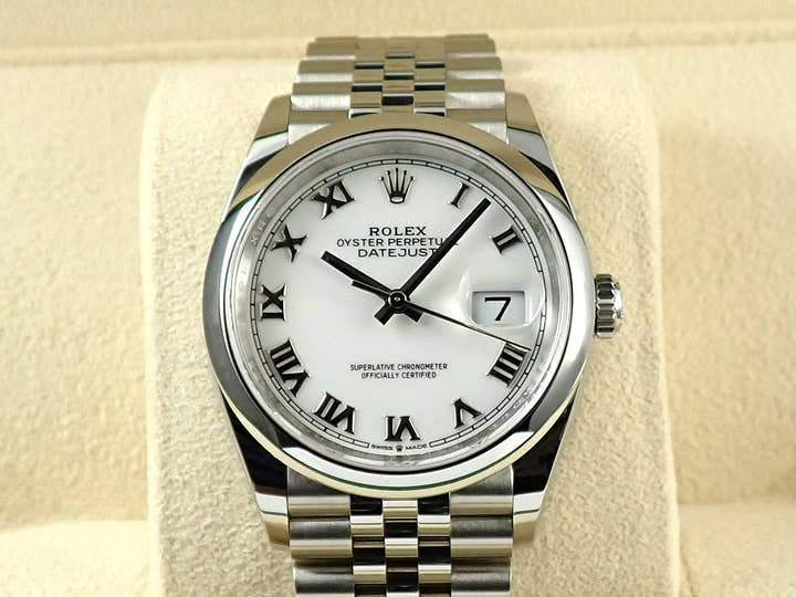 ロレックス デイトジャスト36 Ref.126200 ステンレススチール ホワイト文字盤 ジュビリーブレスレット 中古 461160Y2