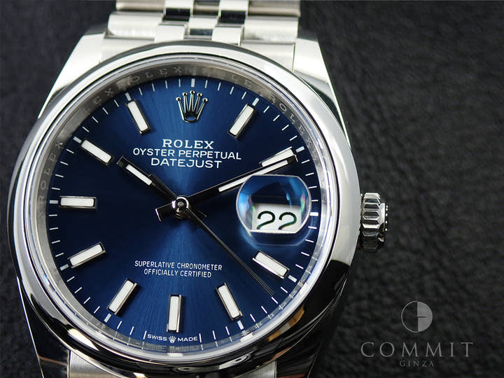 Rolex Datejust 36 Ref. 126200 Stainless Steel Bright Blue Dial Jubilee Bracelet