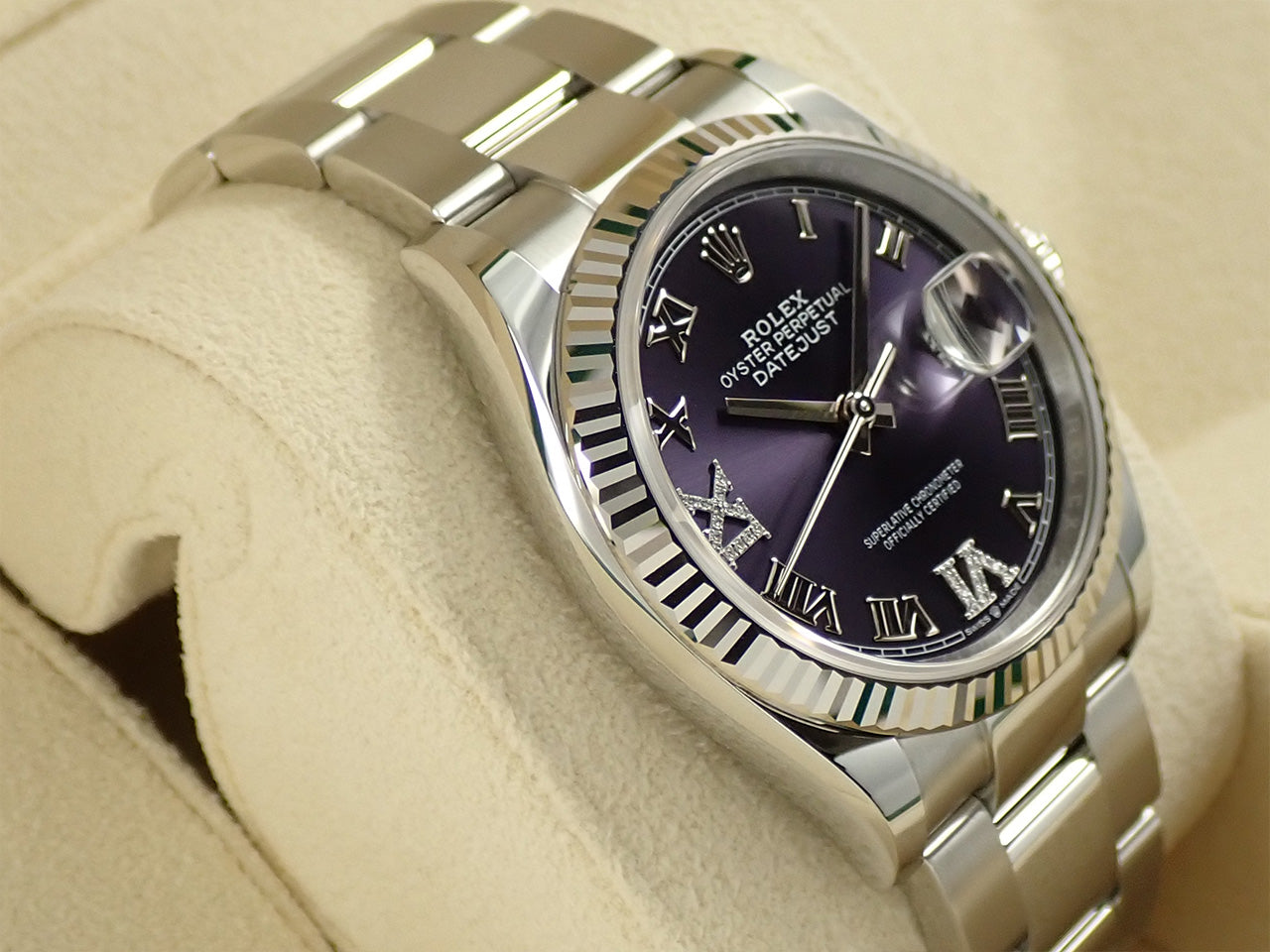 Rolex Datejust 36 Ref.126234 SS/WG Aubergine Dial