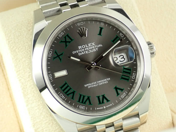 ロレックス デイトジャスト41 Ref.126300 ステンレススチール スレートローマン文字盤 ジュビリーブレスレット 未使用 JZA5JLMK