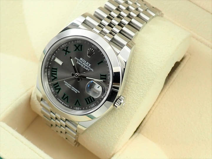 ロレックス デイトジャスト41 Ref.126300 ステンレススチール スレートローマン文字盤 ジュビリーブレスレット 中古 58YFC115