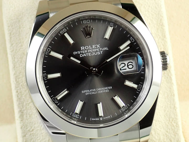 ロレックス デイトジャスト41 Ref.126300 ステンレススチール スレートローマン文字盤 オイスターブレスレット