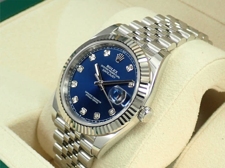 ロレックス デイトジャスト41 Ref.126334G ステンレススチール/ホワイトゴールド ブライトブルー文字盤 ジュビリーブレスレット 未使用 Z34035UP