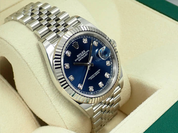 ロレックス デイトジャスト41 Ref.126334G ステンレススチール/ホワイトゴールド ブライトブルー文字盤 ジュビリーブレスレット 未使用 Z34035UP