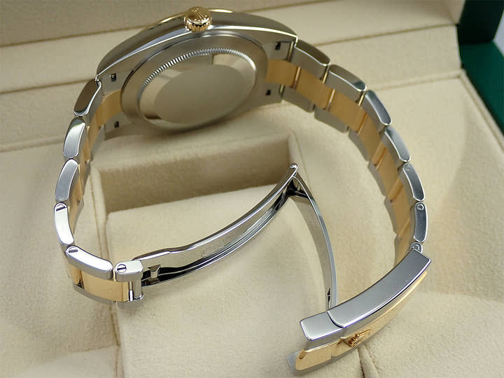 ロレックス デイトジャスト41 Ref.126333 ステンレススチール/イエローゴールド スレートローマン文字盤 オイスターブレスレット