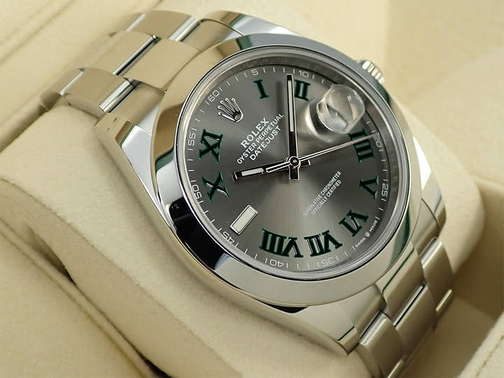 ロレックス デイトジャスト41 Ref.126300 ステンレススチール スレートローマン文字盤 オイスターブレスレット