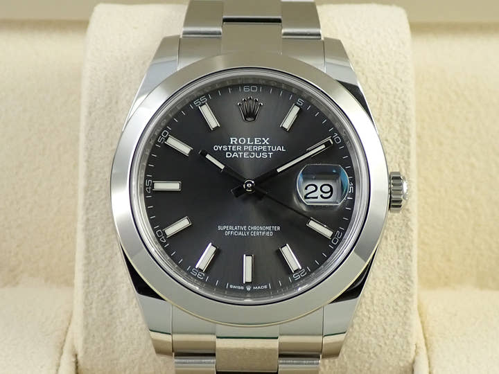 ロレックス デイトジャスト41 Ref.126300 ステンレススチール スレートローマン文字盤 オイスターブレスレット