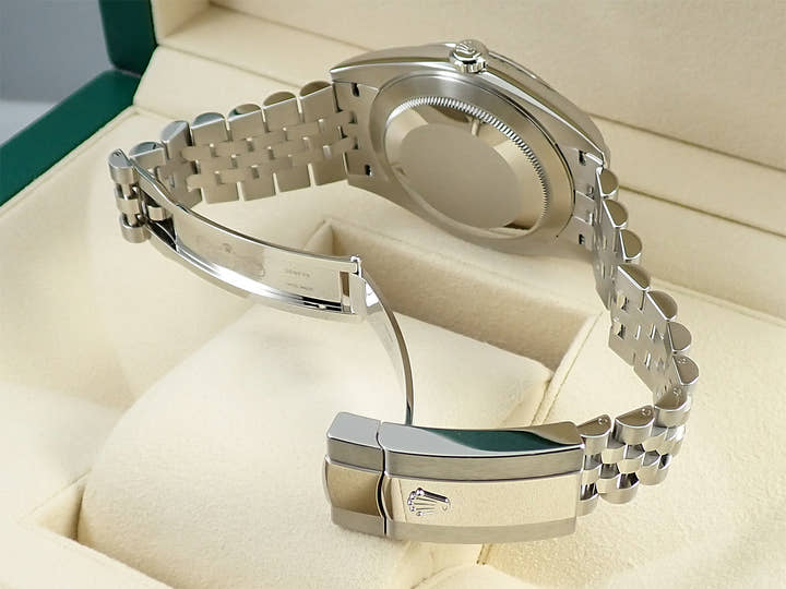 ロレックス デイトジャスト41 Ref.126334 ステンレススチール/ホワイトゴールド スレートローマン文字盤 ジュビリーブレスレット 未使用 2WR12W25