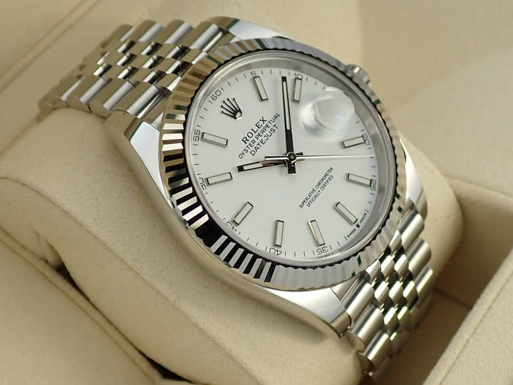 ロレックス デイトジャスト41 Ref.126334 ステンレススチール/ホワイトゴールド ホワイト文字盤 ジュビリーブレスレット 未使用 MMP2H1LR