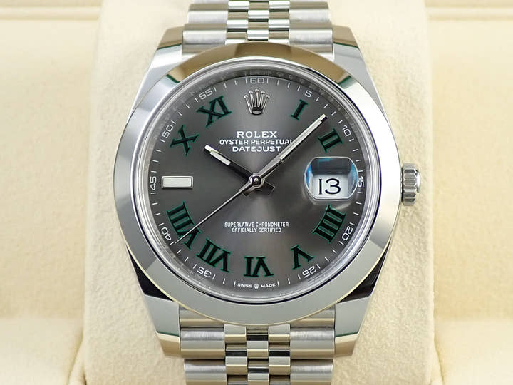 ロレックス デイトジャスト41 Ref.126300 ステンレススチール スレートローマン文字盤 ジュビリーブレスレット 極美品 Z6628901
