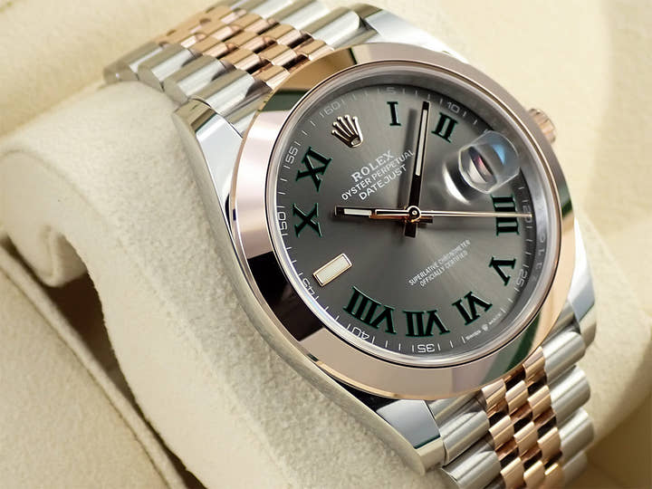 ロレックス デイトジャスト41 Ref.126301 ステンレススチール/エバーローズゴールド スレートローマン文字盤 ジュビリーブレスレット 未使用 2PS5HKY9