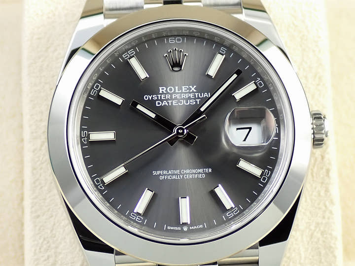 ロレックス デイトジャスト41 Ref.126300 ステンレススチール スレート文字盤 ジュビリーブレスレット 極美品 C6JWZLLC