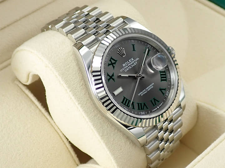 Rolex Datejust 41 Ref. 126334 Stainless Steel/White Gold Slate Roman Dial Oyster Bracelet