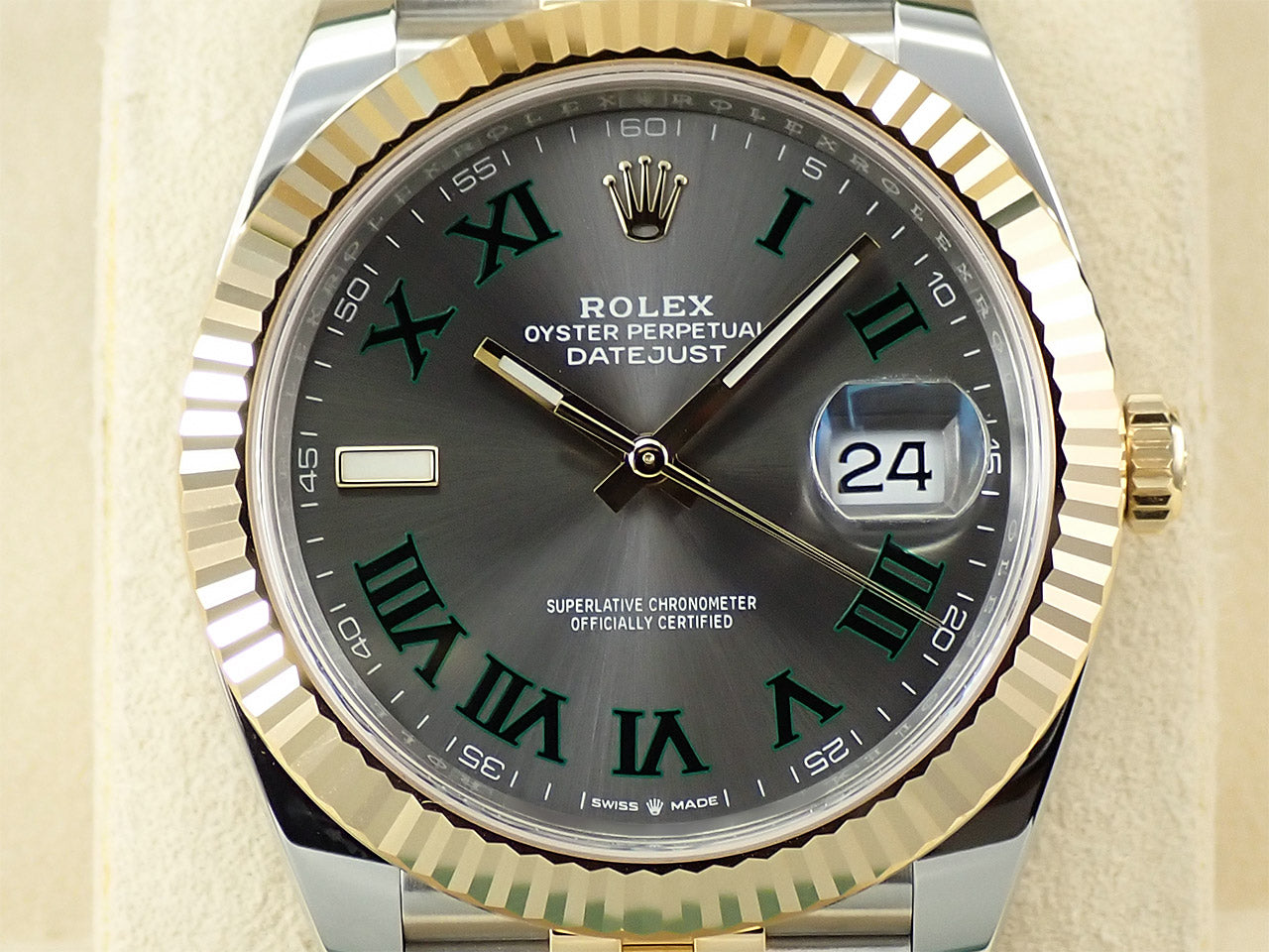 Rolex Datejust 41 Ref.126333 SS/YG Slate Roman Dial