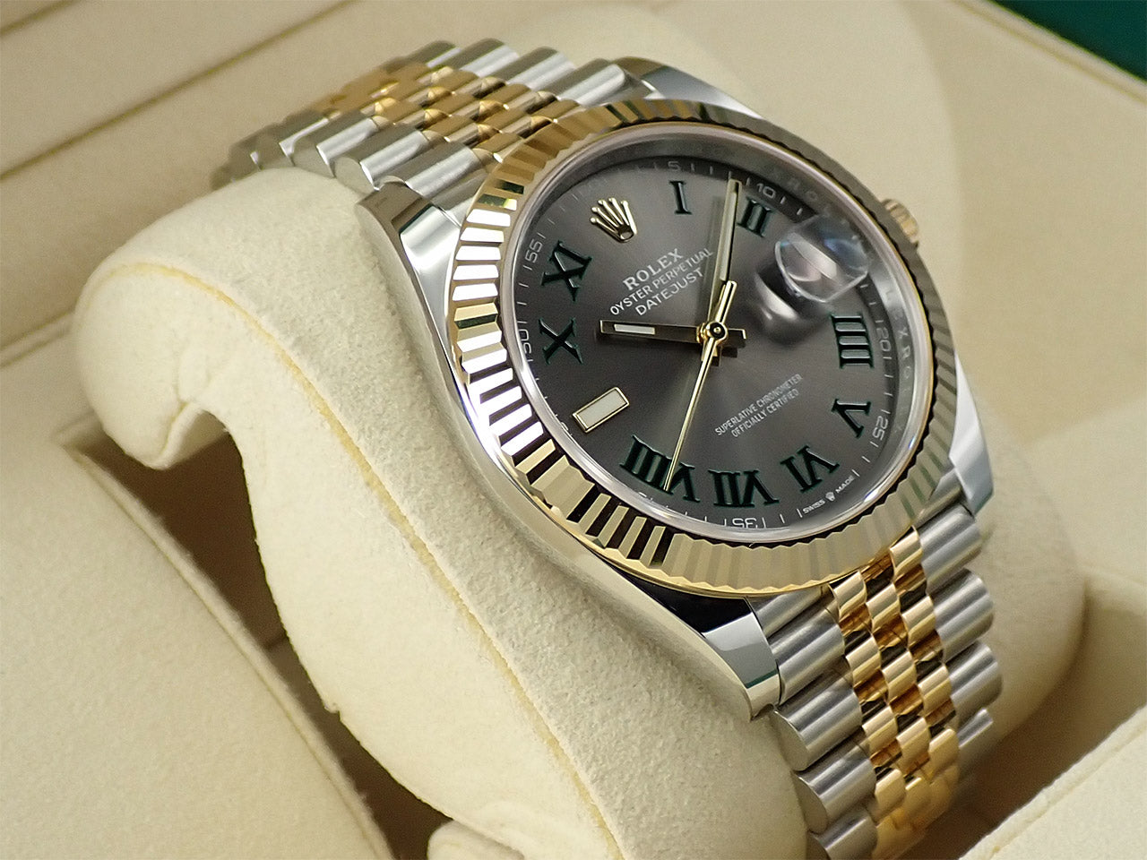 Rolex Datejust 41 Ref.126333 SS/YG Slate Roman Dial