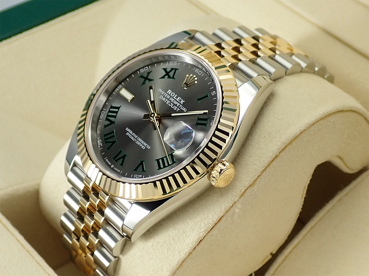 Rolex Datejust 41 Ref.126333 SS/YG Slate Roman Dial