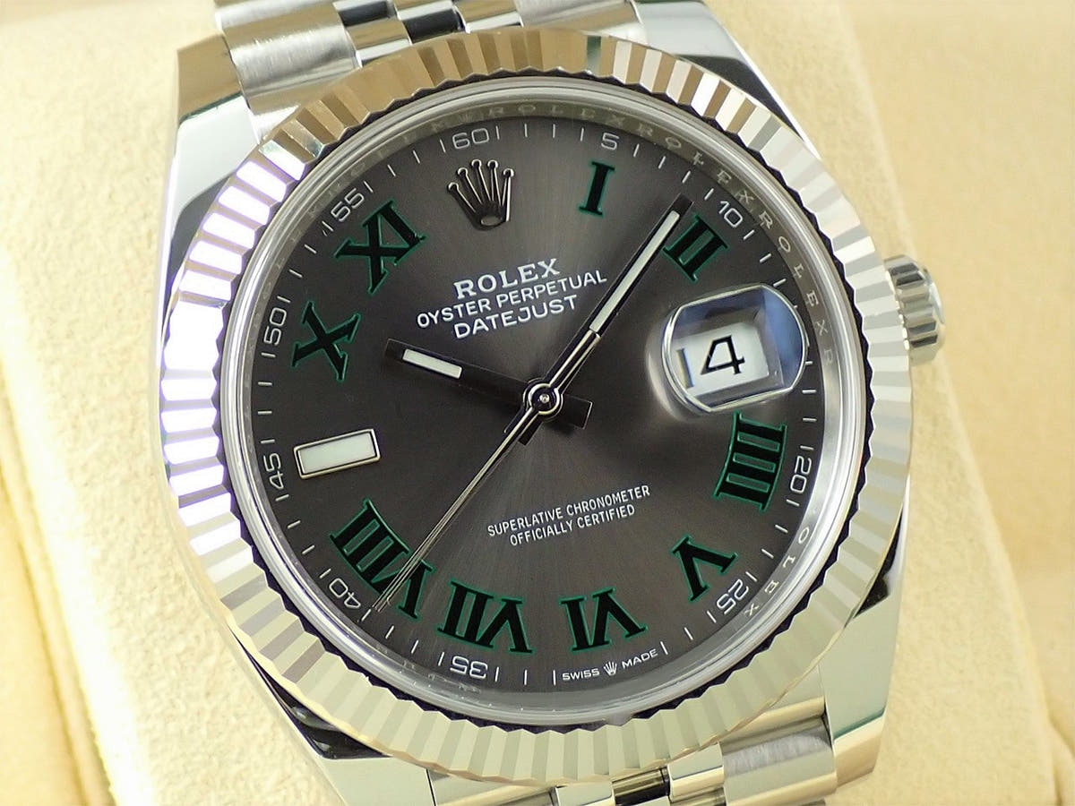 ロレックス デイトジャスト41 Ref.126334 スレートローマン文字盤 中古 1H1S1U24