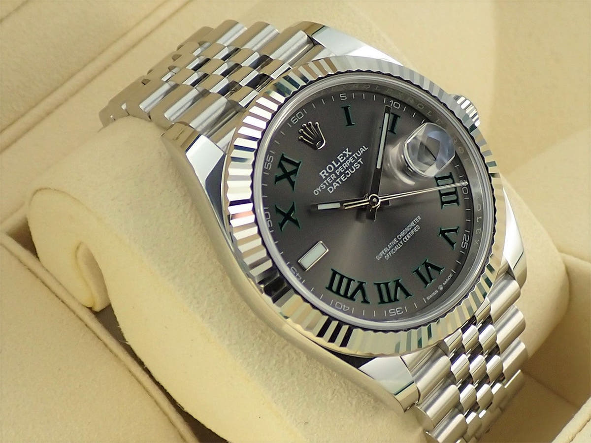 ロレックス デイトジャスト41 Ref.126334 スレートローマン文字盤 中古 1H1S1U24