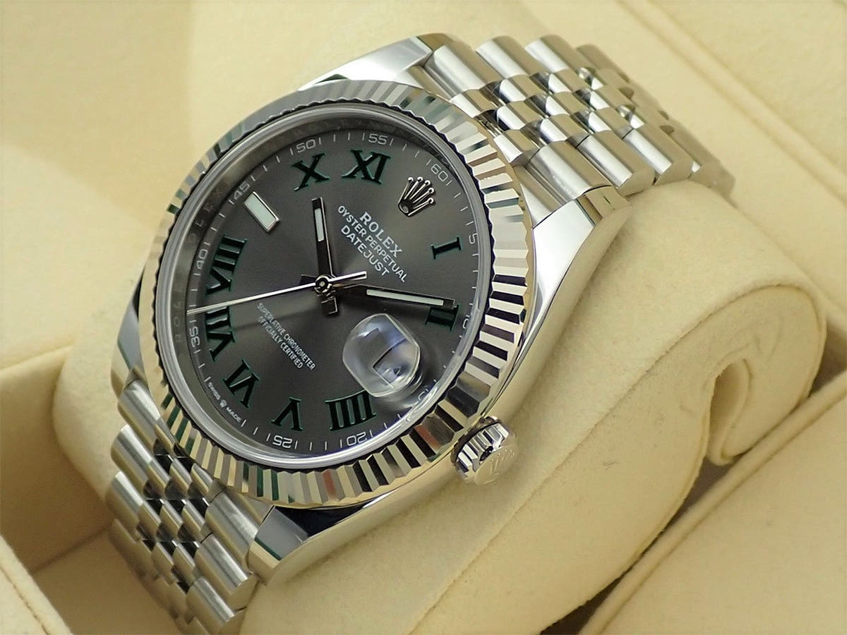 ロレックス デイトジャスト41 Ref.126334 スレートローマン文字盤 中古 1H1S1U24
