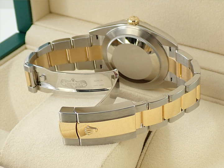 ロレックス デイトジャスト41 Ref.126333 ステンレススチール/イエローゴールド スレートローマン文字盤 オイスターブレスレット