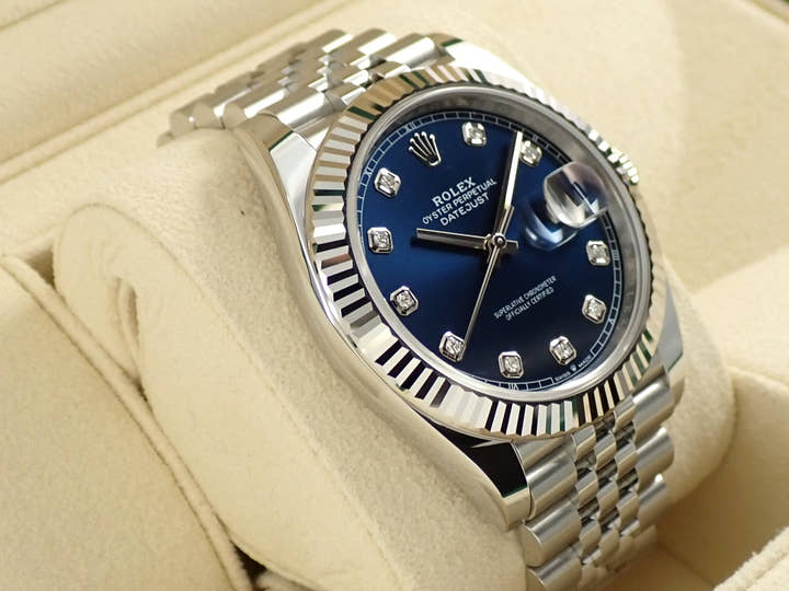 ロレックス デイトジャスト41 Ref.126334G ステンレススチール/ホワイトゴールド ブライトブルー文字盤 ジュビリーブレスレット 未使用 Y6T320TT