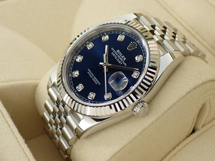 ロレックス デイトジャスト41 Ref.126334G ステンレススチール/ホワイトゴールド ブライトブルー文字盤 ジュビリーブレスレット 未使用 Y6T320TT