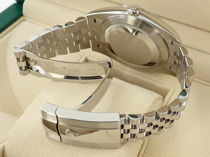 ロレックス デイトジャスト41 Ref.126334G ステンレススチール/ホワイトゴールド ブライトブルー文字盤 ジュビリーブレスレット 未使用 Y6T320TT