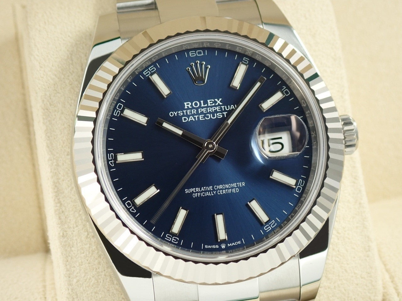 Rolex Datejust 41 Ref.126334 SS/WG Bright Blue Dial