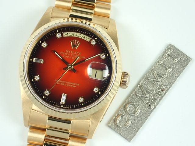 Rolex Day Date 10P Diamond Cherry Gradient