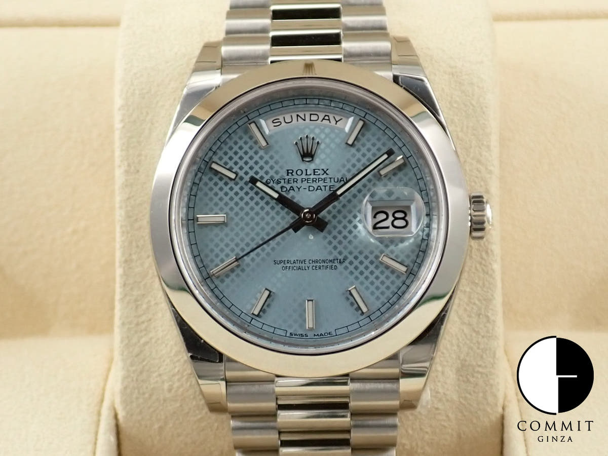 Rolex Day-Date 40 Ref. 228206 Platinum Ice Blue Dial