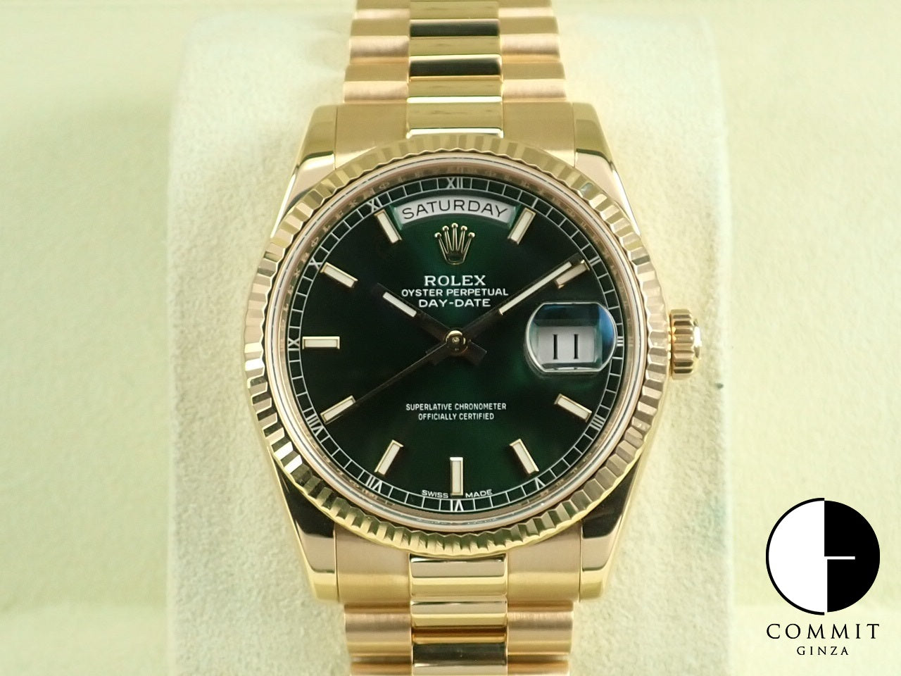 Rolex Day-Date Green Dial &lt;Warranty Box and Others&gt;