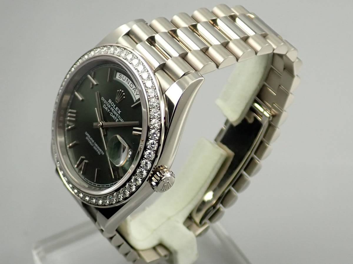 ロレックス デイデイト40 Ref.228349RBR オリーブグリーン文字盤 美品 XRT89684