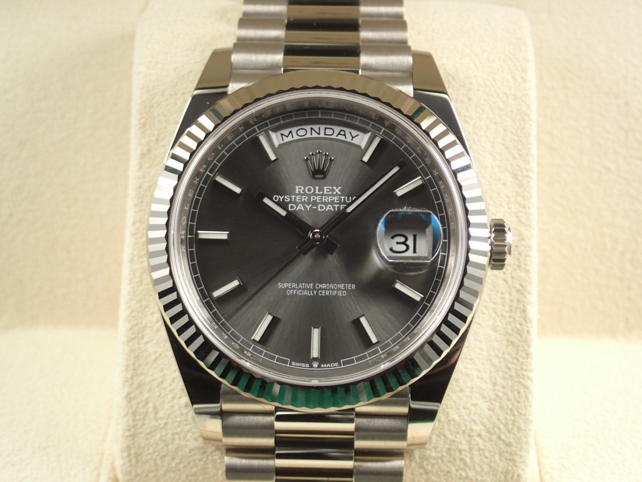 Rolex Day-Date 40 Slate Grey Dial &lt;Warranty Box and Others&gt;