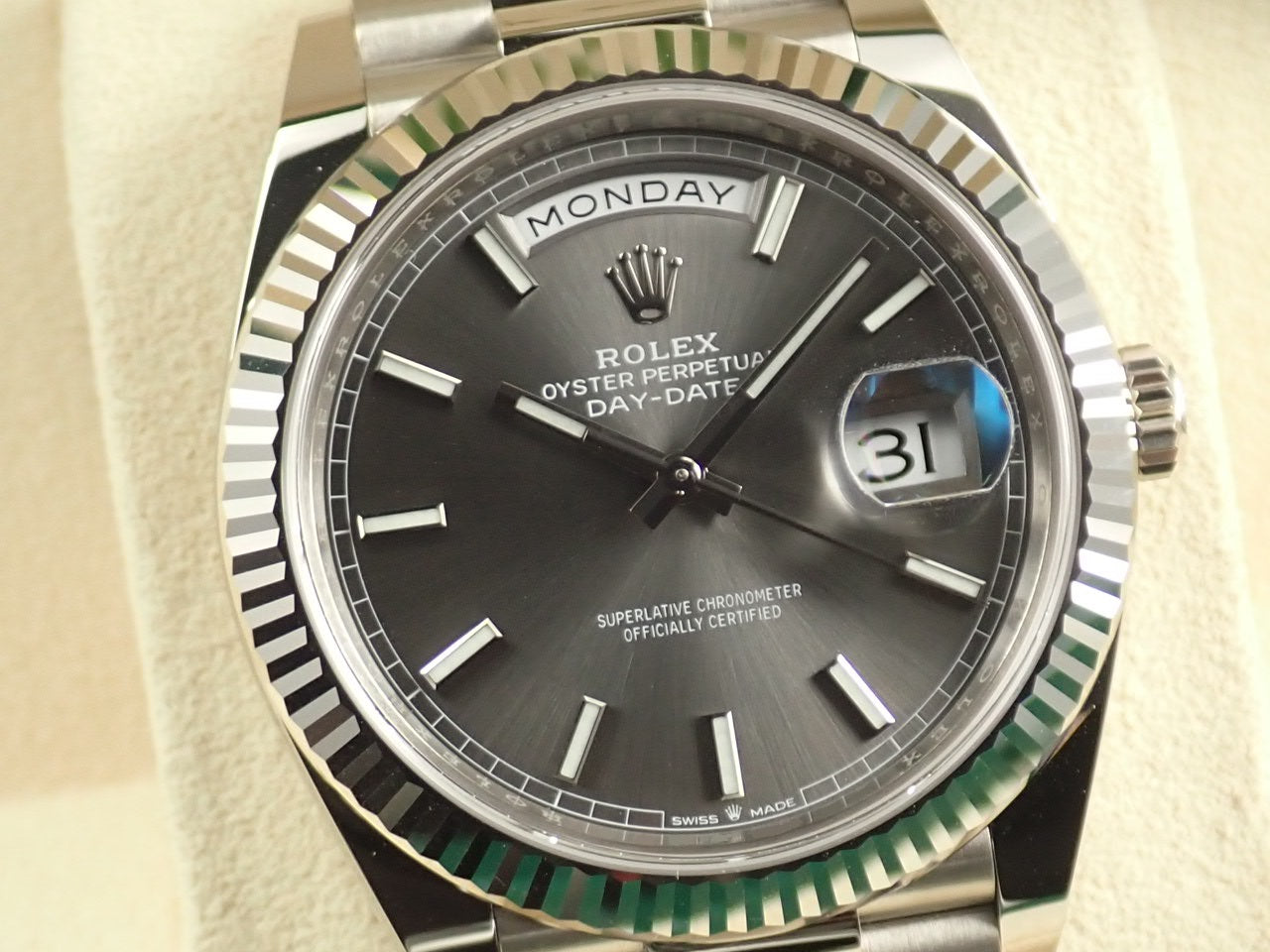 Rolex Day-Date 40 Slate Grey Dial &lt;Warranty Box and Others&gt;