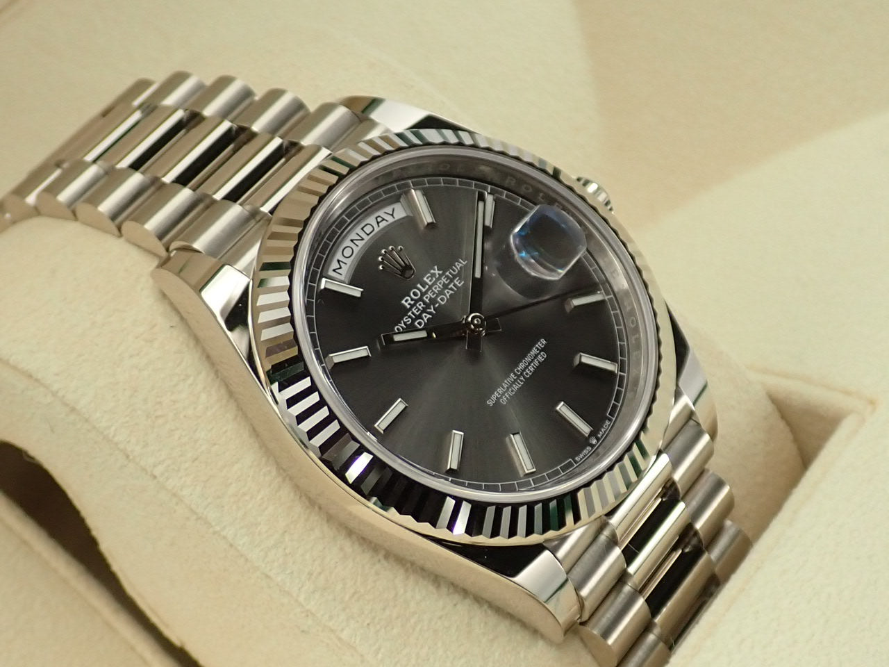 Rolex Day-Date 40 Slate Grey Dial &lt;Warranty Box and Others&gt;