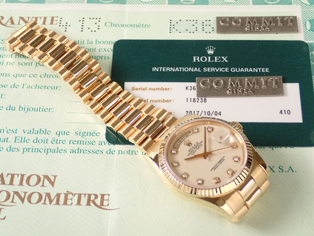 Rolex Day Date Opal 10P Diamond Ref.118238