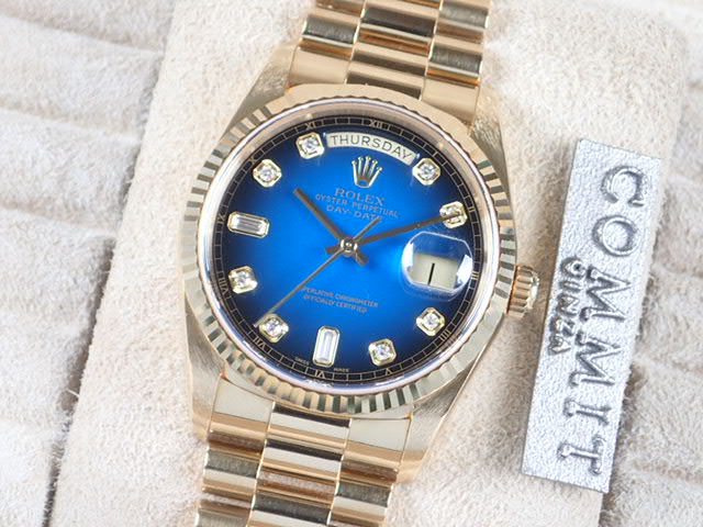 Rolex Day-Date 10P Diamond Blue Gradient Ref.18238