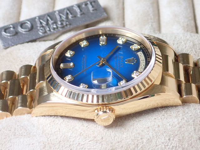 Rolex Day-Date 10P Diamond Blue Gradient Ref.18238