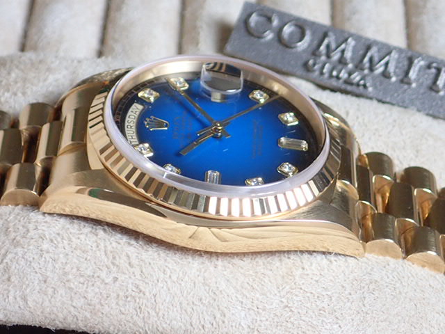 Rolex Day-Date 10P Diamond Blue Gradient Ref.18238