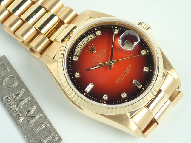 Rolex Day Date 10P Diamond Cherry Gradient