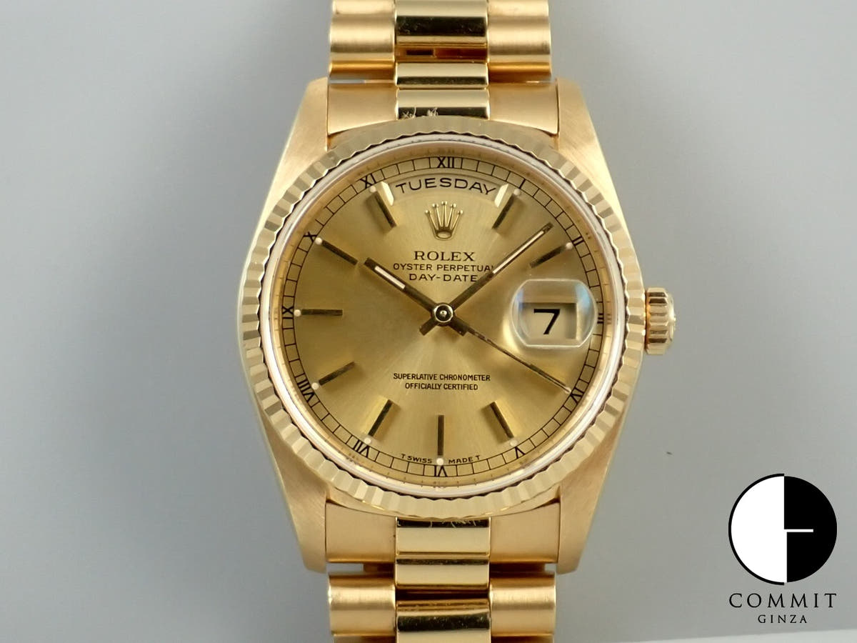 Rolex Day-Date 36 Ref. 18238 Yellow Gold Champagne Gold Dial