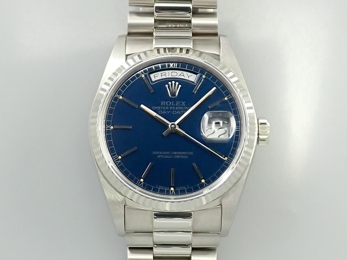 ロレックス デイデイト Ref.18039 ネイビー文字盤 中古 W6190VKY