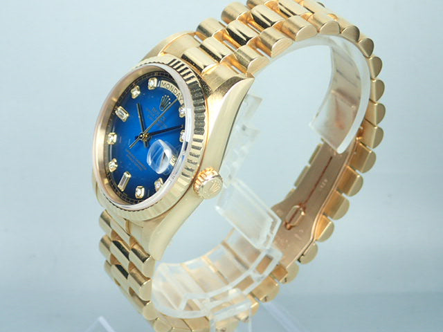 Rolex Day Date 10P Diamond Blue Gradient