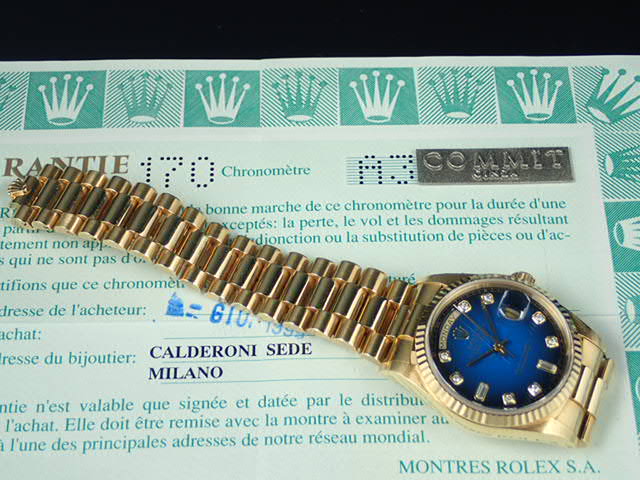 Rolex Day Date 10P Diamond Blue Gradient