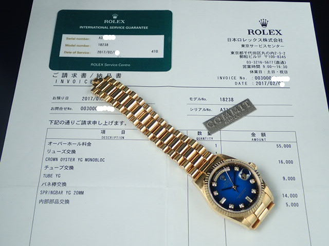 Rolex Day Date 10P Diamond Blue Gradient