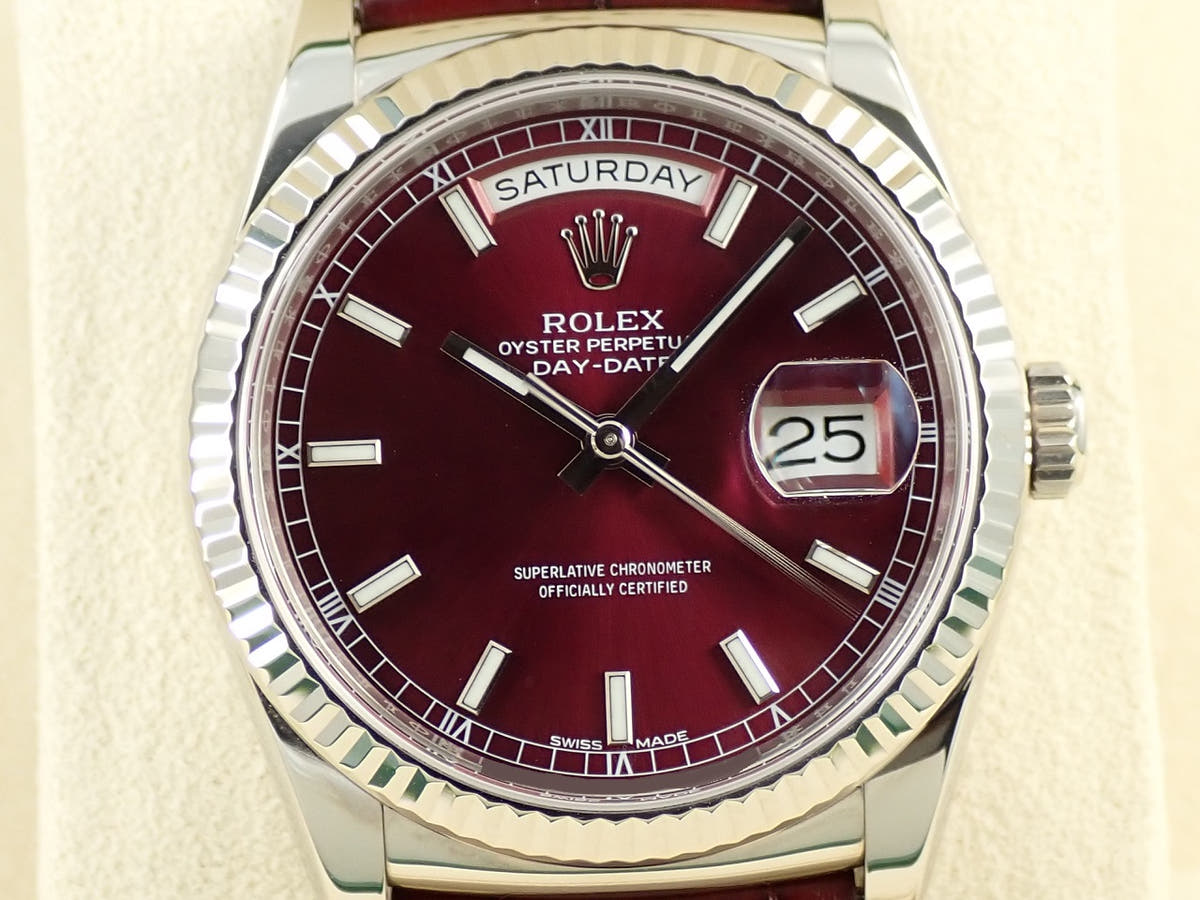 ロレックス デイデイト Ref.118139 チェリー文字盤 美品 ZY08Z060