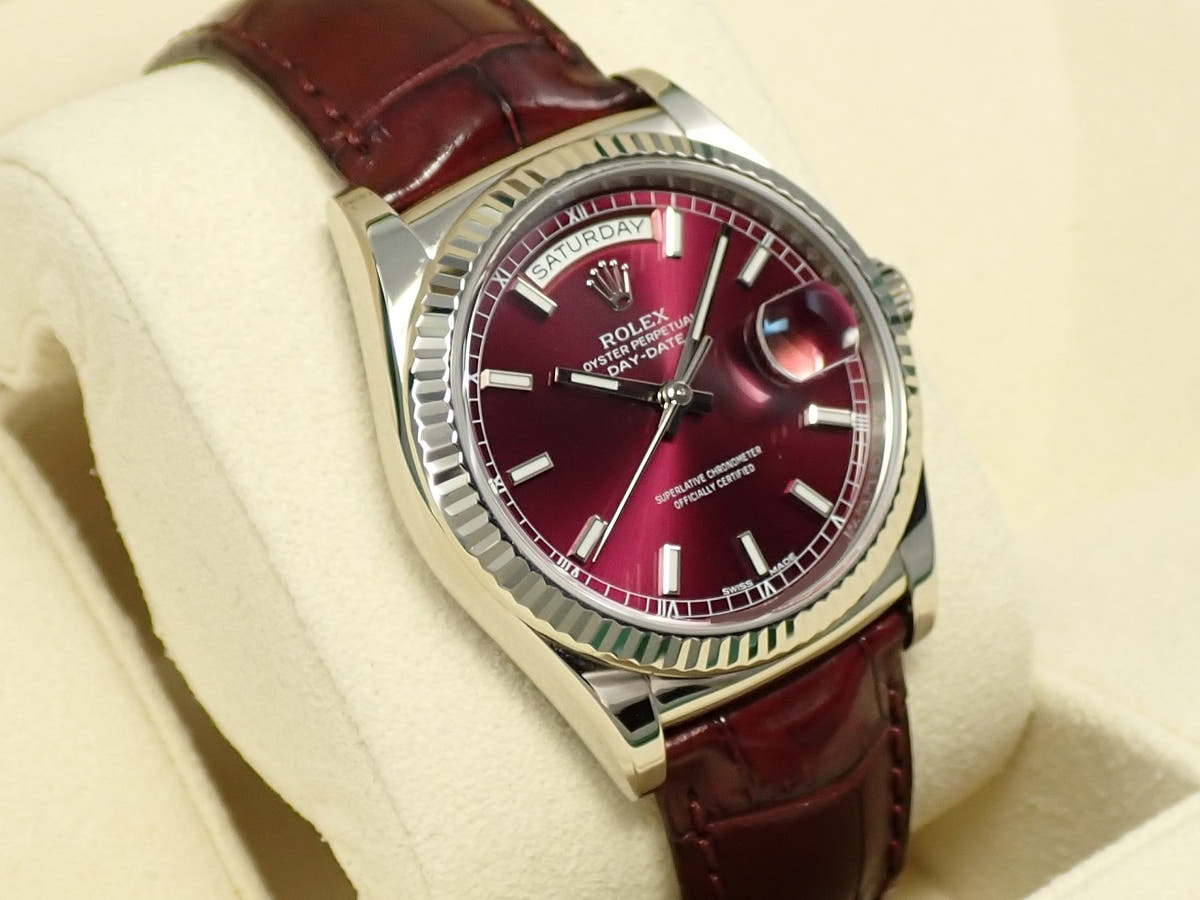 ロレックス デイデイト Ref.118139 チェリー文字盤 美品 ZY08Z060
